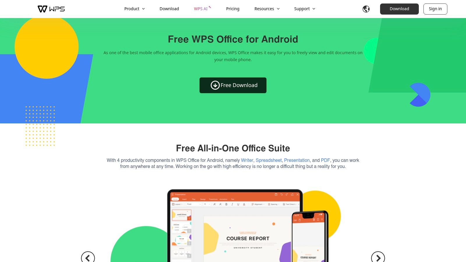 WPS Office (Android) – PDF Toolkit