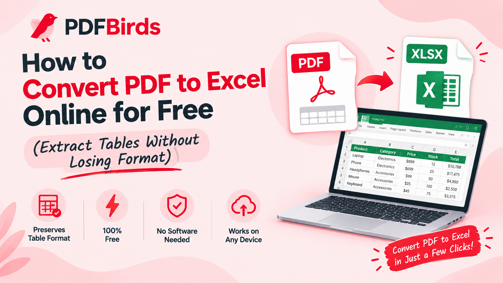 How to Convert PDF to Excel Online for Free (Extract Tables Without Losing Format)