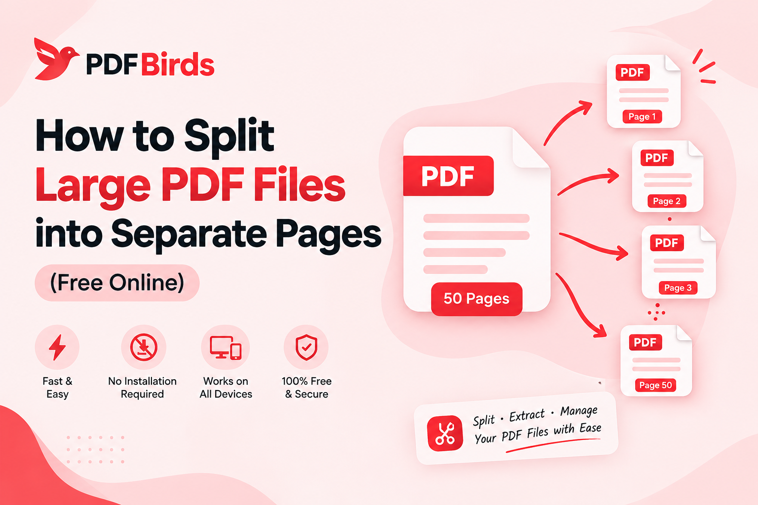 How to Split Large PDF Files into Separate Pages (Free Online)
